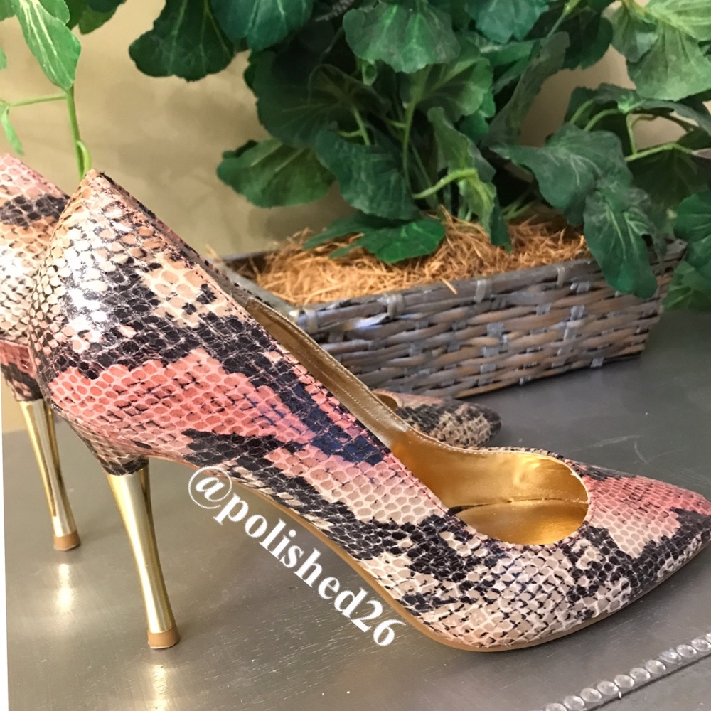 Thalia Sodi Exotic Snakeprint Heels